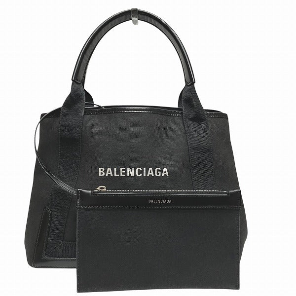 Balenciaga Small Cabas 339933 Black Logo Bag Tote Bag Women's Free Shipping