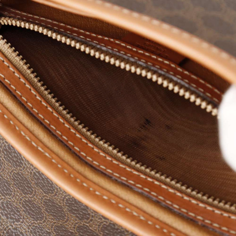 Celine Shoulder Bag Macadam Leather Charm CELINE Vintage Brown Bag [Security
