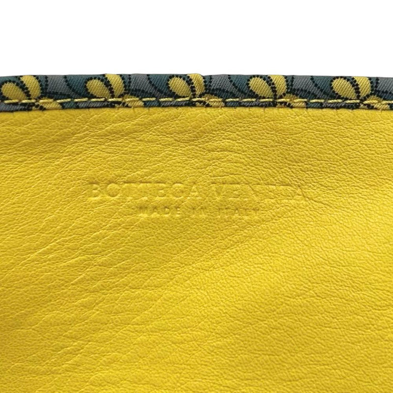BOTTEGA VENETA Lambskin x Nylon Reversible Tote 547381 Lemon Yellow x Butterfly
