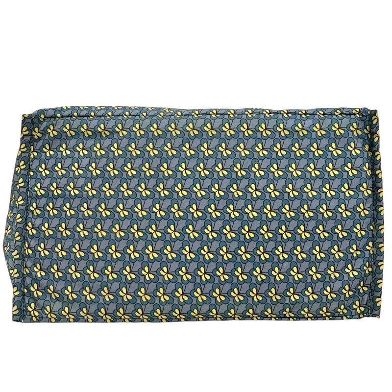 BOTTEGA VENETA Lambskin x Nylon Reversible Tote 547381 Lemon Yellow x Butterfly