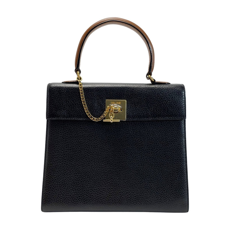 ☆☆ [Used] CELINE M08 Black Handbag Women's Circle Fittings C Rank