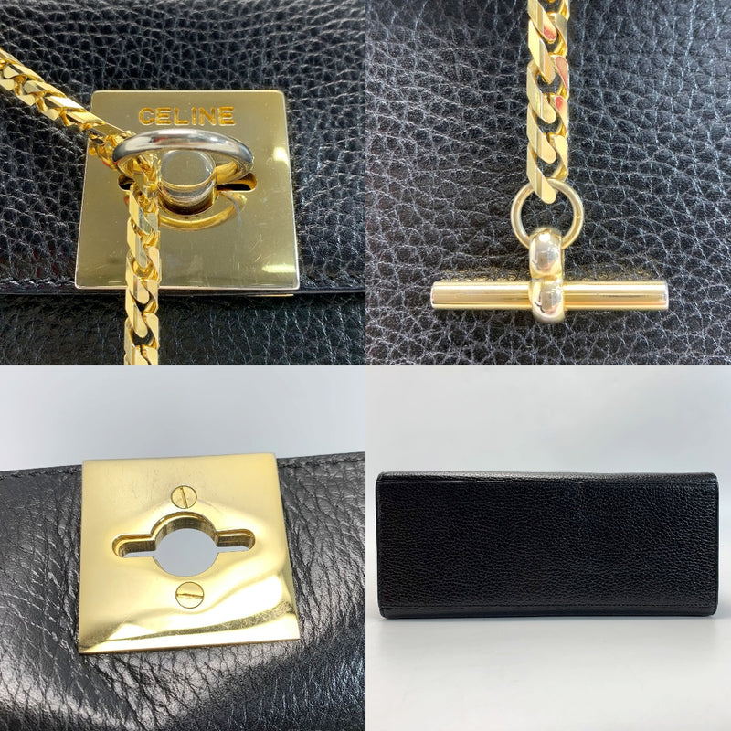 ☆☆ [Used] CELINE M08 Black Handbag Women's Circle Fittings C Rank