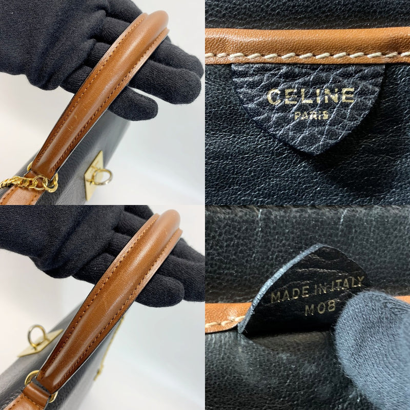 ☆☆ [Used] CELINE M08 Black Handbag Women's Circle Fittings C Rank