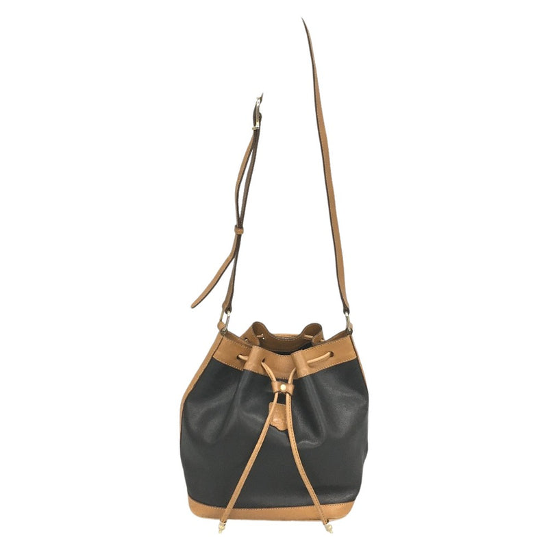 △△【Used】CELINE Triomphe Leather Drawstring Shoulder Bag Vintage C Rank