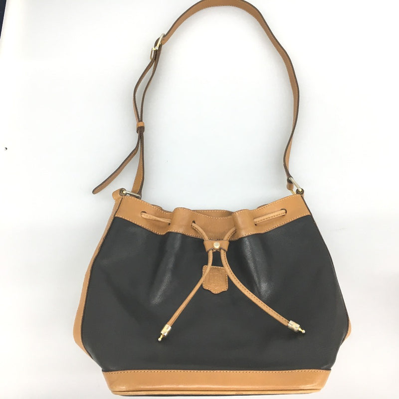 △△【Used】CELINE Triomphe Leather Drawstring Shoulder Bag Vintage C Rank