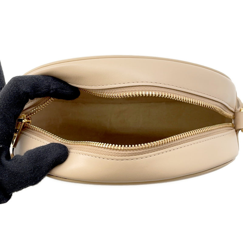 Celine Shoulder Bag Oval Cuil Triomphe Calf Leather 198603DXC.03ND CELINE Beige