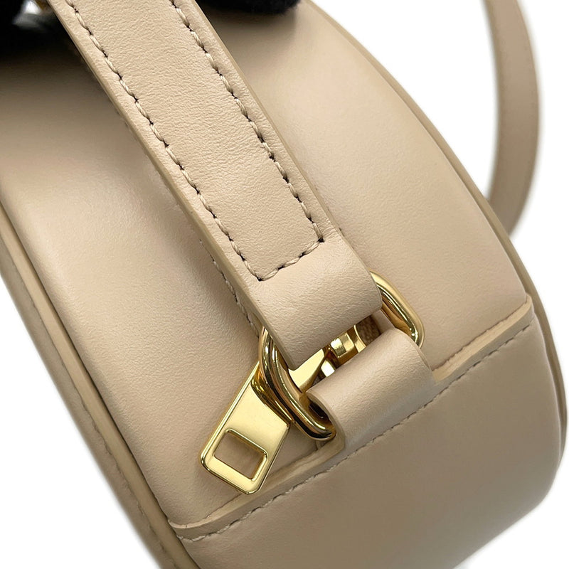Celine Shoulder Bag Oval Cuil Triomphe Calf Leather 198603DXC.03ND CELINE Beige