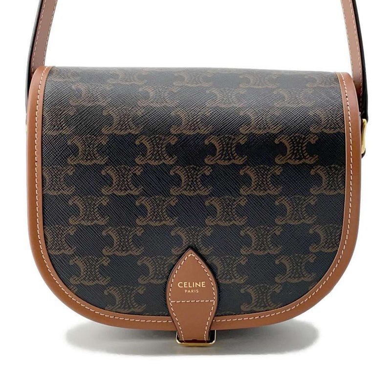 Celine Shoulder Bag Medium Forco Triomphe Canvas Leather 191502BZJ.04LU CELINE