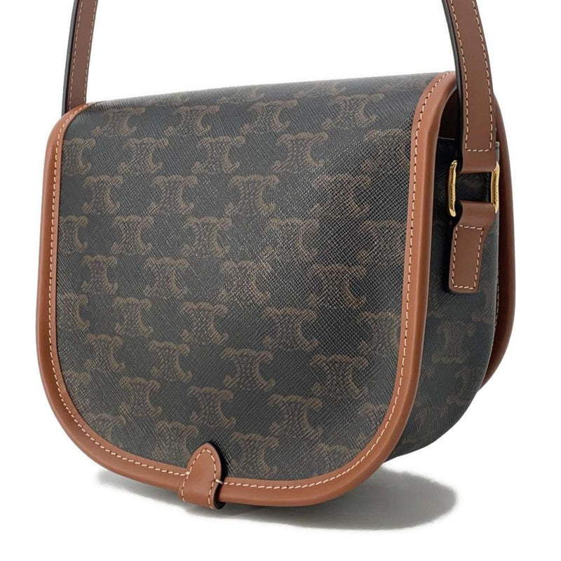 Celine Shoulder Bag Medium Forco Triomphe Canvas Leather 191502BZJ.04LU CELINE