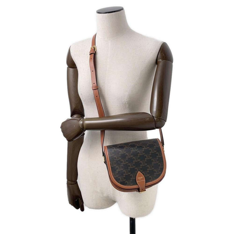 Celine Shoulder Bag Medium Forco Triomphe Canvas Leather 191502BZJ.04LU CELINE