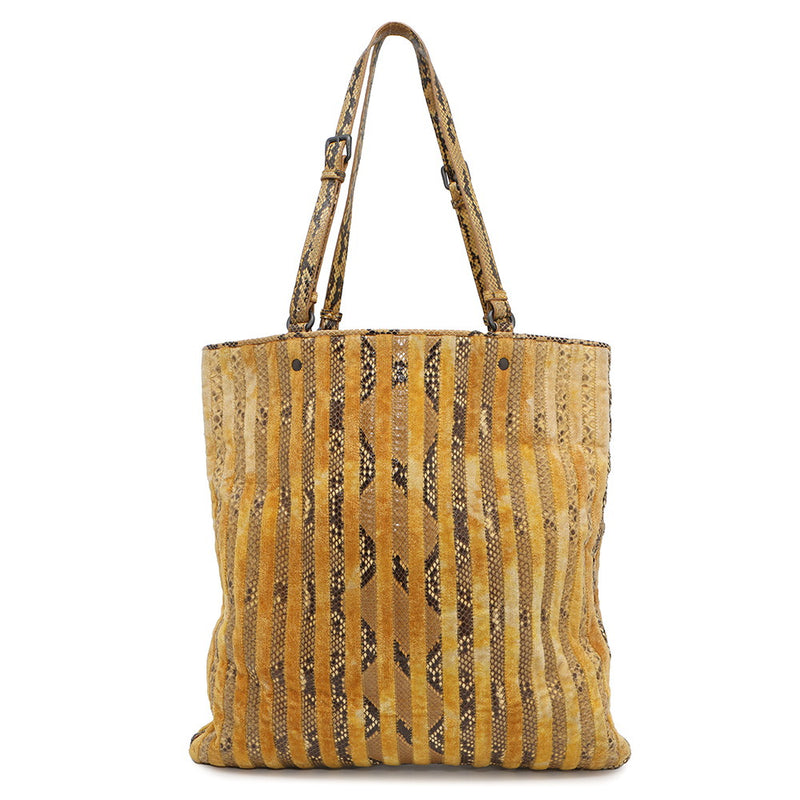 Bottega Veneta Tote Bag Stripe Velour Python BOTTEGA VENETA Bag [Guaranteed]