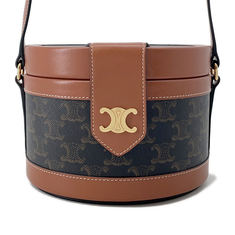 Celine Shoulder Bag Triomphe Tambourt Vanity Leather Medium 195192 CELINE Bag