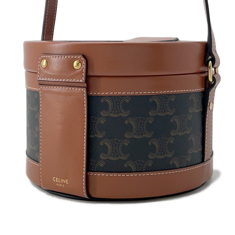 Celine Shoulder Bag Triomphe Tambourt Vanity Leather Medium 195192 CELINE Bag