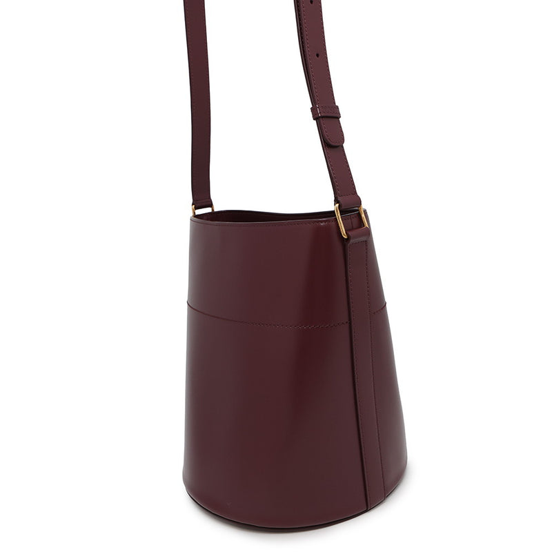 Celine Handbag Mailon Triomphe Bucket Bag Leather 193043 CELINE [Peace of mind