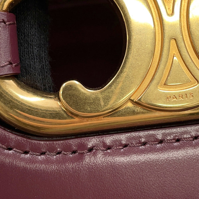 Celine Handbag Mailon Triomphe Bucket Bag Leather 193043 CELINE [Peace of mind