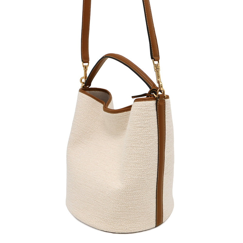 Celine Handbag Bucket 16 Canvas Leather 195572 CELINE 2way [Guaranteed] [Used]