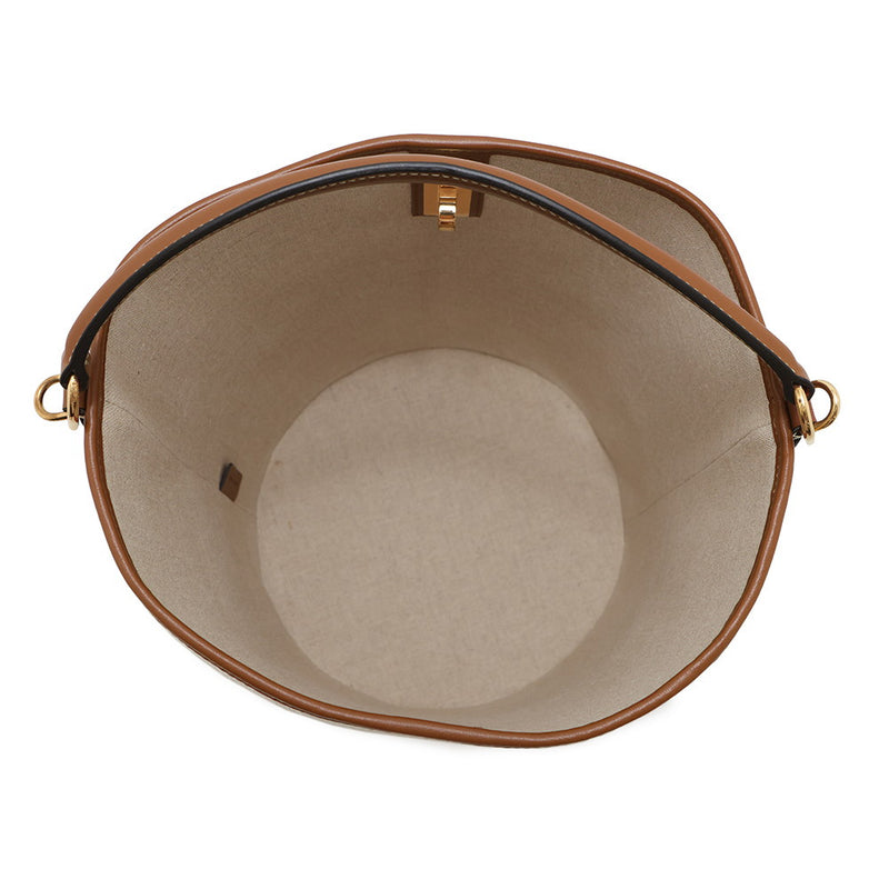Celine Handbag Bucket 16 Canvas Leather 195572 CELINE 2way [Guaranteed] [Used]