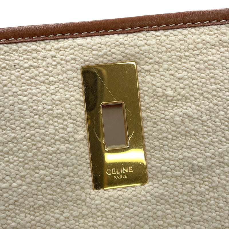 Celine Handbag Bucket 16 Canvas Leather 195572 CELINE 2way [Guaranteed] [Used]