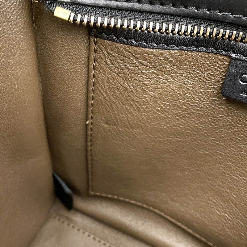 Celine Handbag Luggage Nano Shopper Suede Leather 168243 CELINE 2way Black