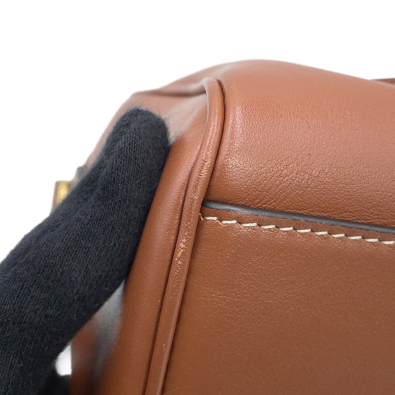 Celine Handbag Triomphe Small Boston Smooth Calf Leather 113773DU3.04LU 2way