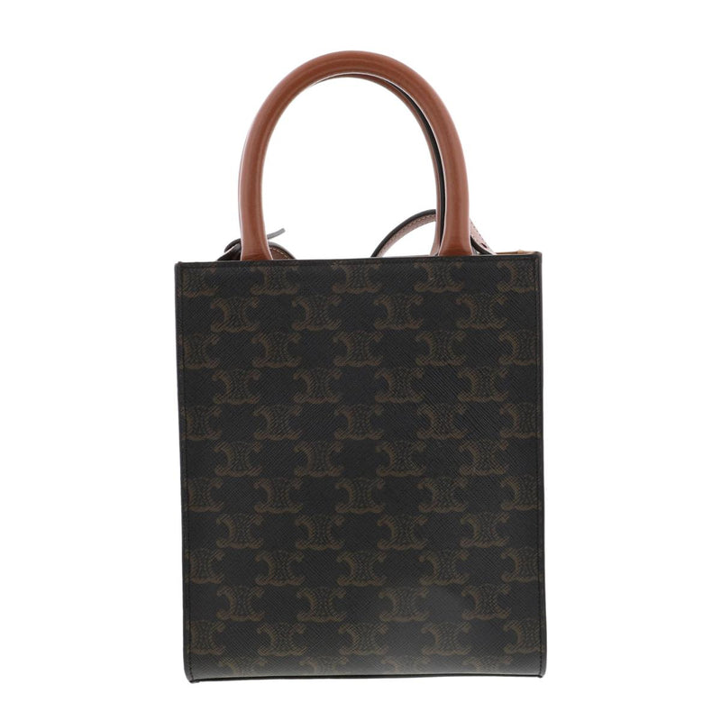 CELINE Vertical Hippo Mini 2WAY Bag Bag Tote Bag 194372 Triomphe Khaki Brown