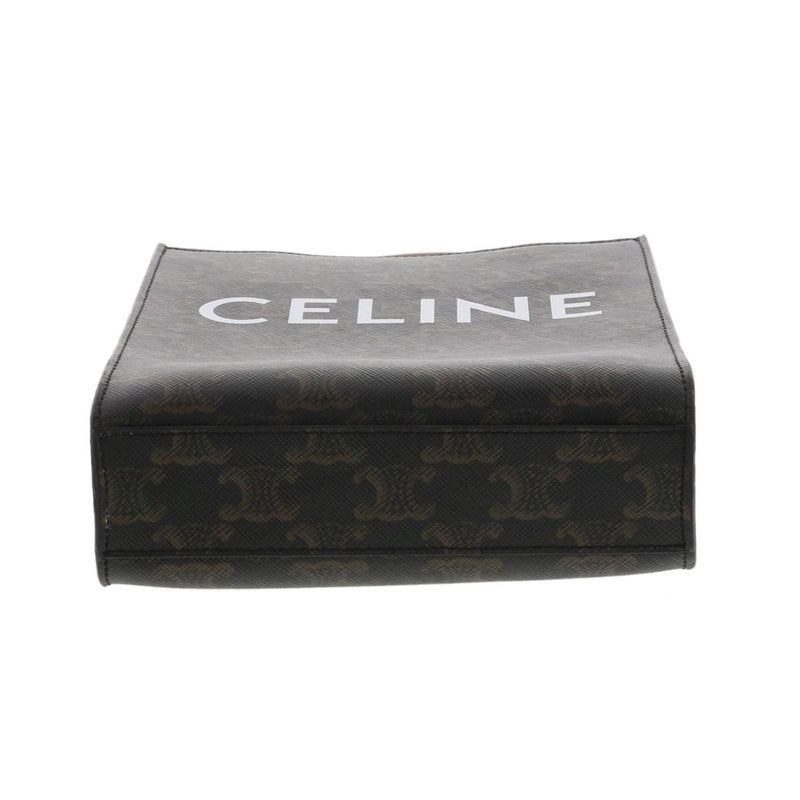 CELINE Vertical Hippo Mini 2WAY Bag Bag Tote Bag 194372 Triomphe Khaki Brown