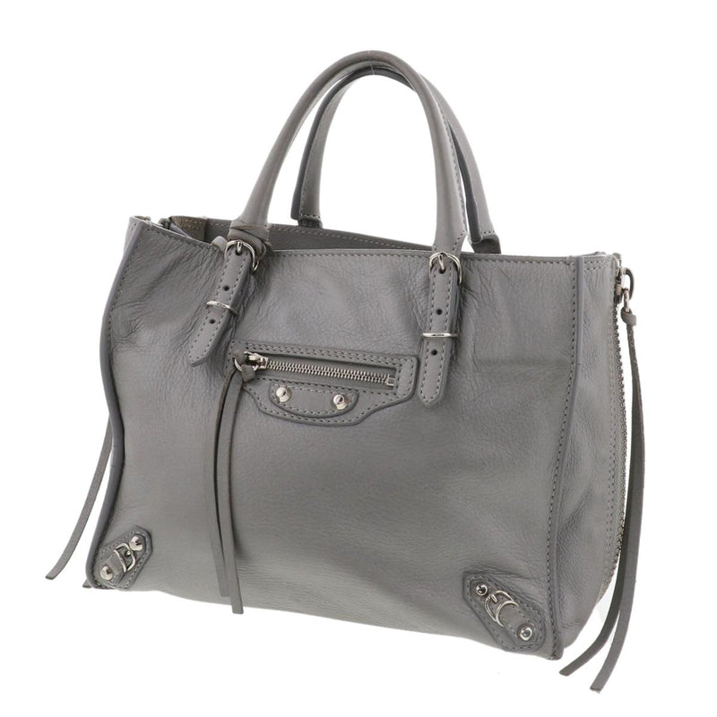 BALENCIAGA Paper Mini Zip Around 357333 Bag Tote Bag Used:AB Gray [ROS] [Used]