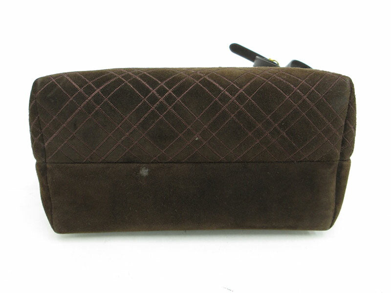 Salvatore Ferragamo 2WAY/Shoulder Bag/Handbag Brown Suede [Brand Bag] [Used]