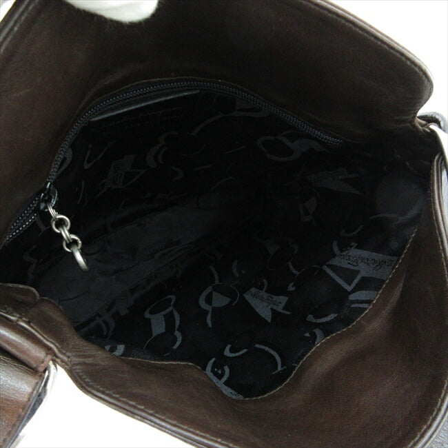 Salvatore Ferragamo One-shoulder bag Brown Leather [Brand Bag] [Used] netshop