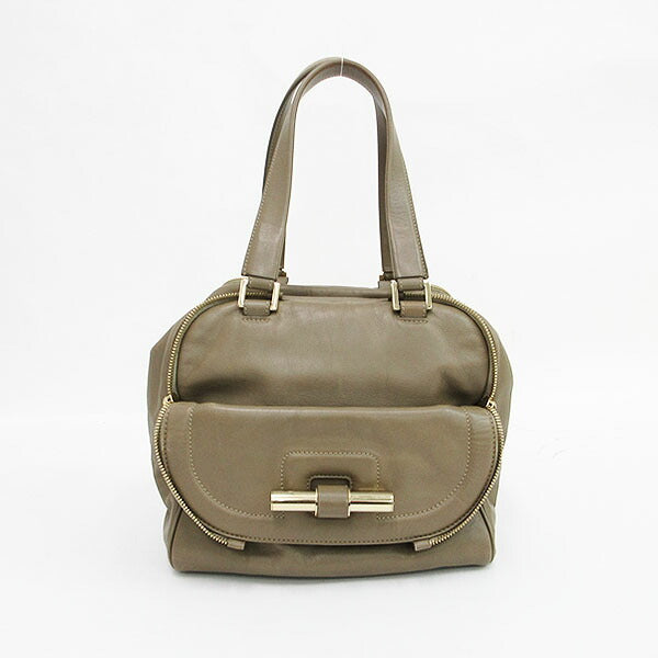 JIMMY CHOO Tote Bag Greige Leather [Brand Bag] netshop