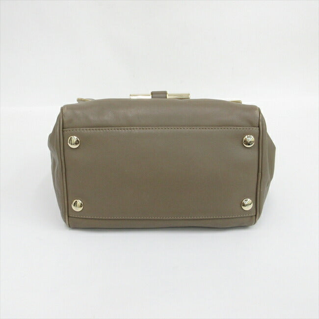 JIMMY CHOO Tote Bag Greige Leather [Brand Bag] netshop