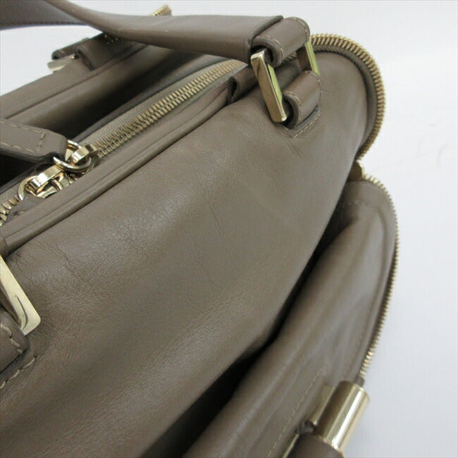 JIMMY CHOO Tote Bag Greige Leather [Brand Bag] netshop