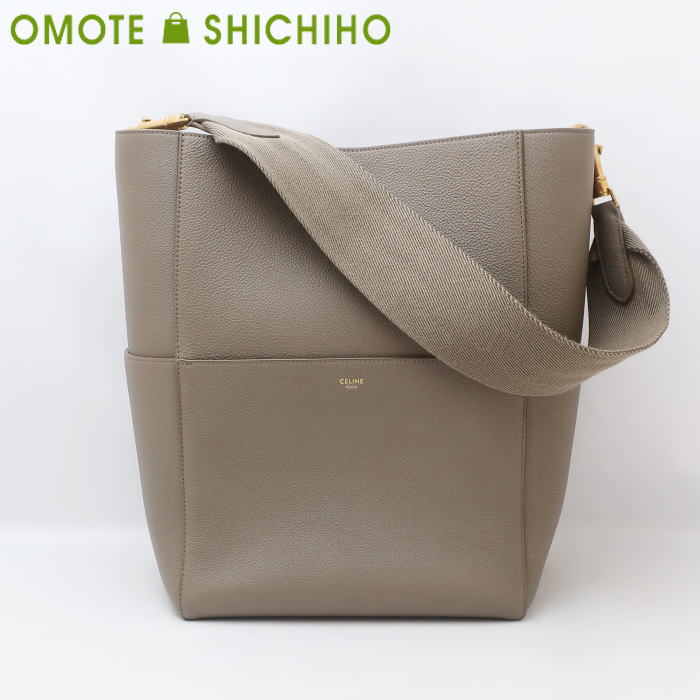 CELINE Sangre Bucket Bag Medium Shoulder One Shoulder Shoulder Bag Calf Leather