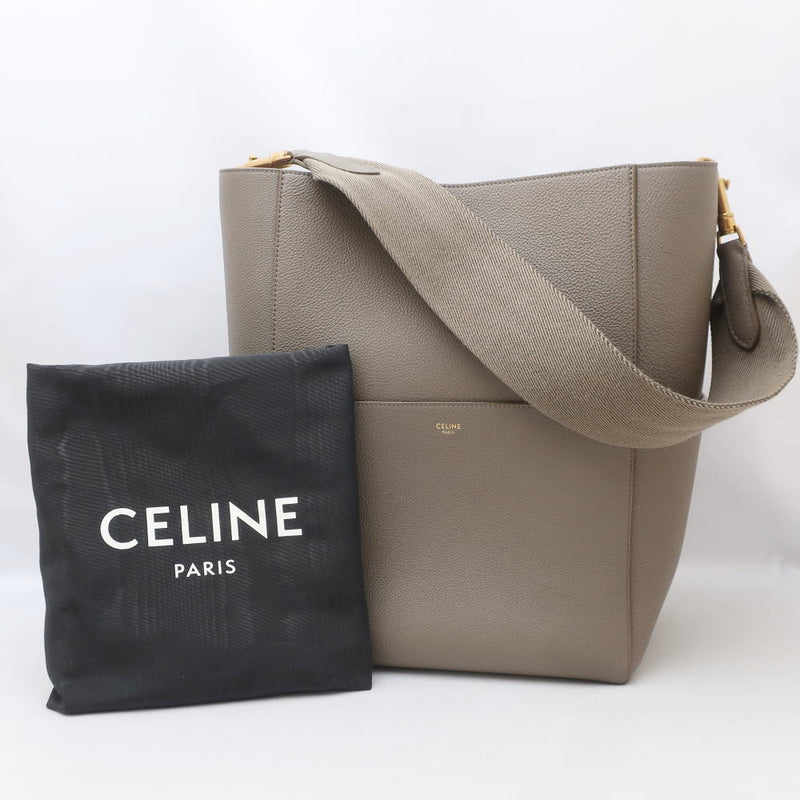 CELINE Sangre Bucket Bag Medium Shoulder One Shoulder Shoulder Bag Calf Leather