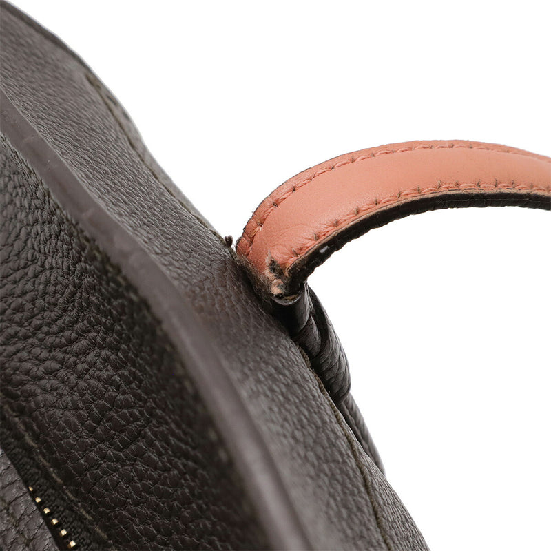 Salvatore Ferragamo Amy Gancini Tote Bag Shoulder Bag Leather Brown Gray Salmon