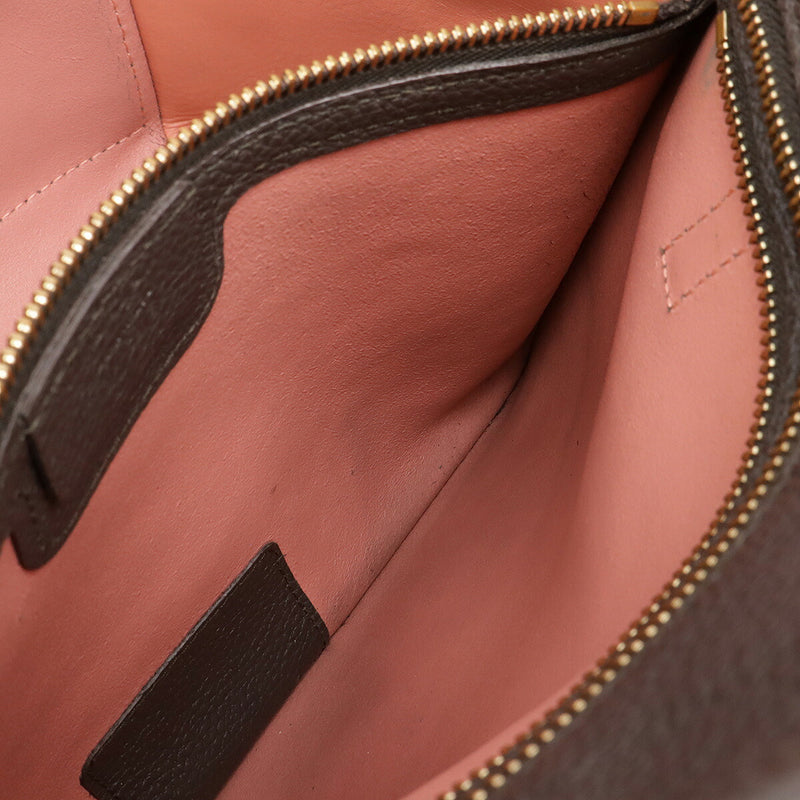 Salvatore Ferragamo Amy Gancini Tote Bag Shoulder Bag Leather Brown Gray Salmon