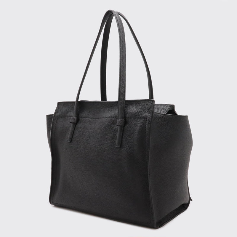 Salvatore Ferragamo Amy Gancini Tote Bag Shoulder Bag Leather Black Gold