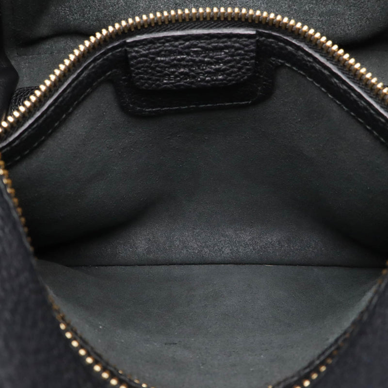 Salvatore Ferragamo Amy Gancini Tote Bag Shoulder Bag Leather Black Gold