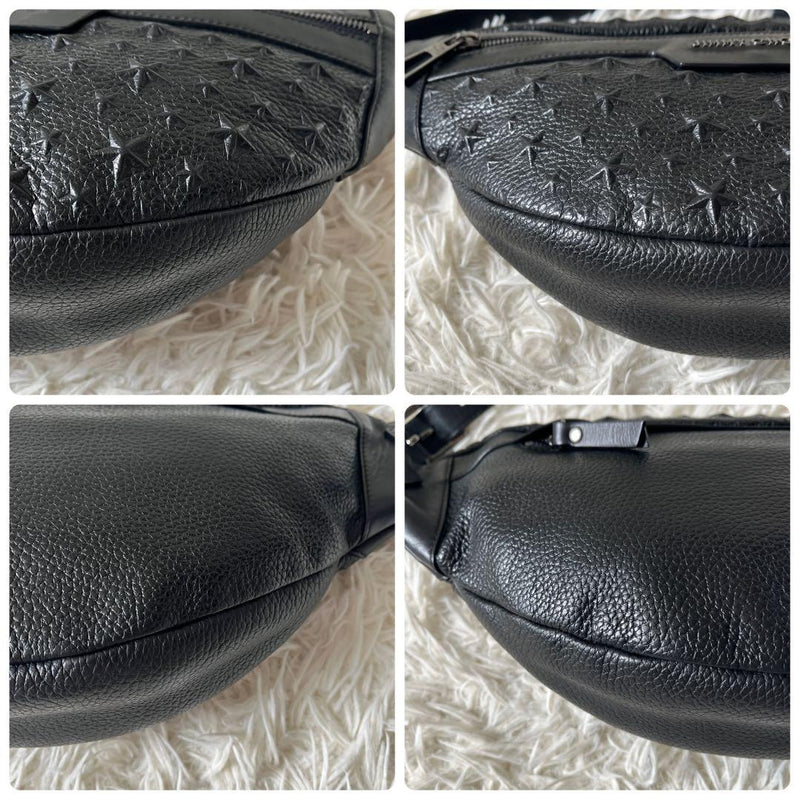 JIMMY CHOO DERRY Delhi Body Bag Star Embossed Leather Camouflage Pattern