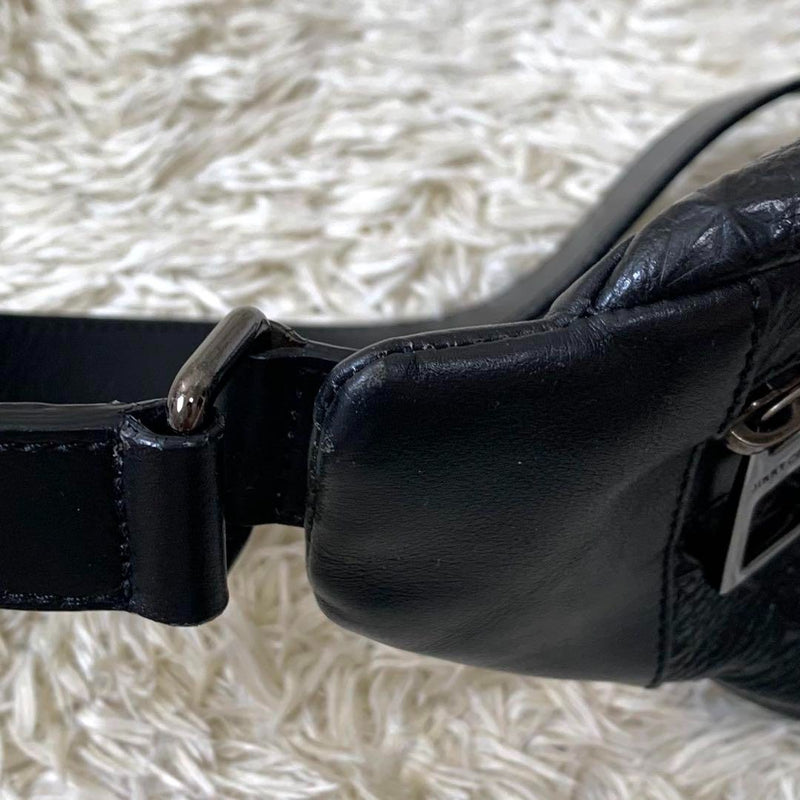 JIMMY CHOO DERRY Delhi Body Bag Star Embossed Leather Camouflage Pattern