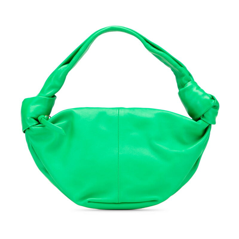 Bottega Veneta Double Knot Handbag Green Leather Women's BOTTEGAVENETA [Used]