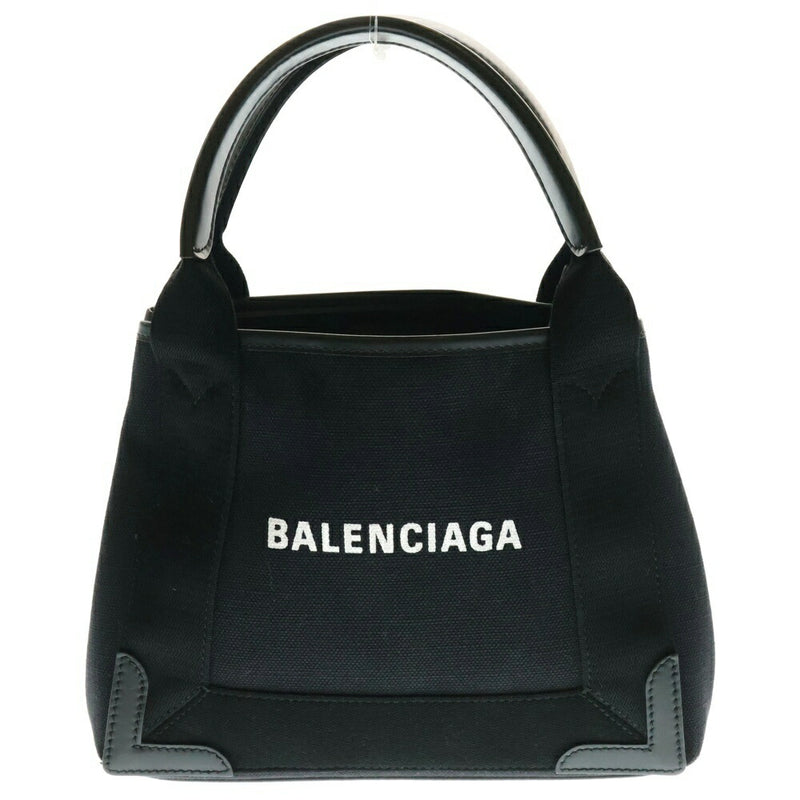 BALENCIAGA Navy Cabas XS Black Canvas Tote Bag 390346 [Used] [Condition A]