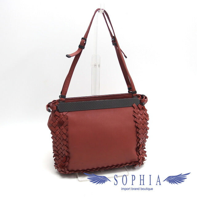 Bottega Veneta Intrecciato Shoulder Bag Bordeaux [Free Shipping! 】【No cash on