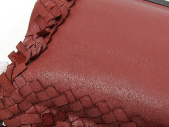 Bottega Veneta Intrecciato Shoulder Bag Bordeaux [Free Shipping! 】【No cash on