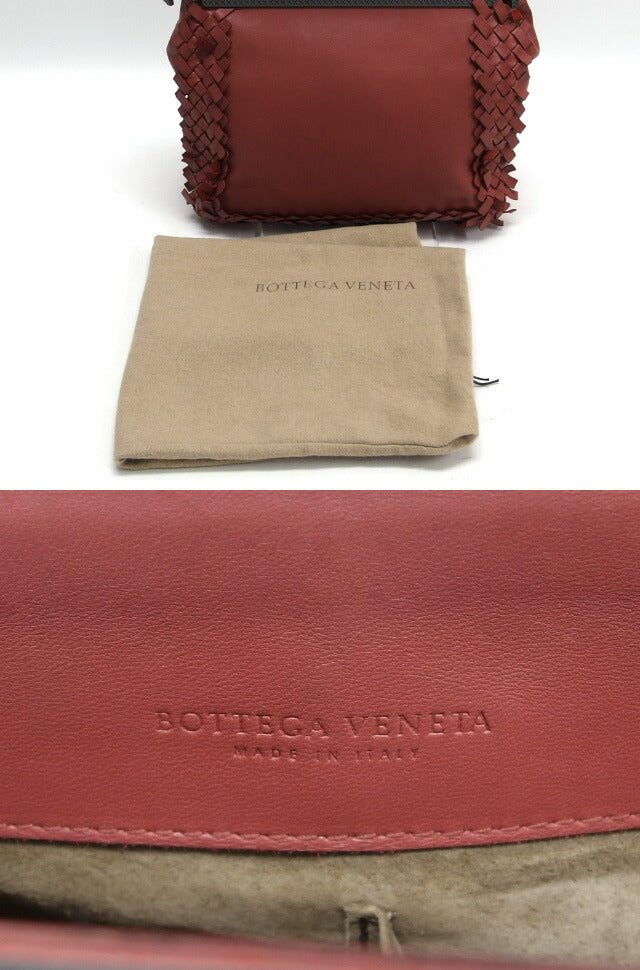 Bottega Veneta Intrecciato Shoulder Bag Bordeaux [Free Shipping! 】【No cash on