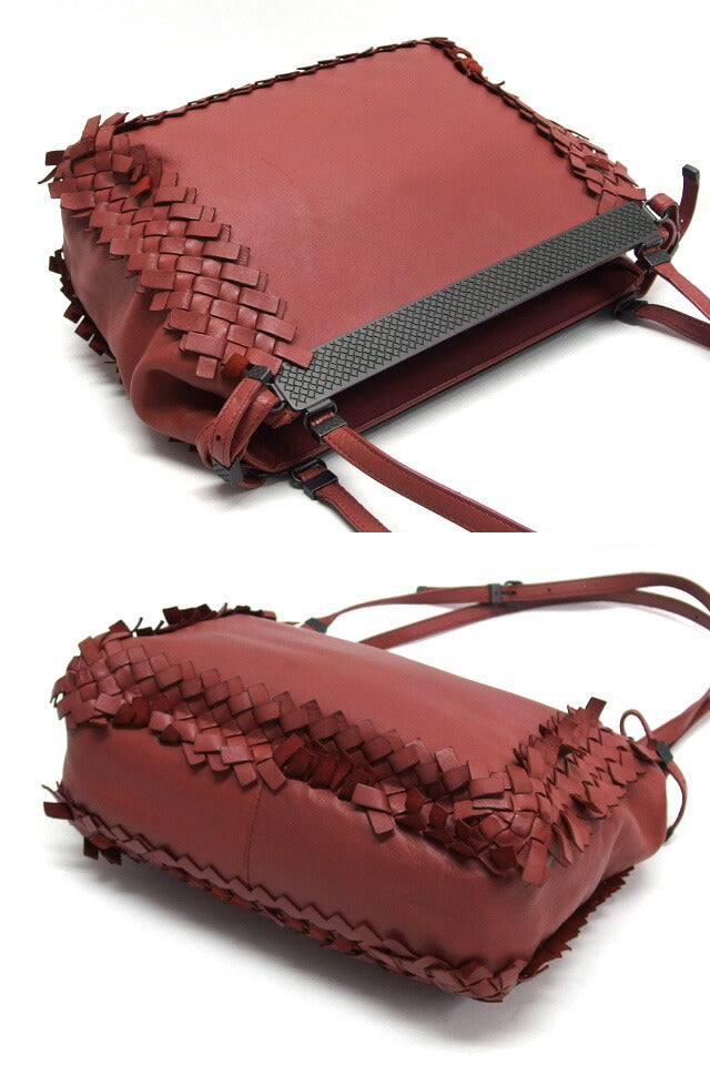 Bottega Veneta Intrecciato Shoulder Bag Bordeaux [Free Shipping! 】【No cash on