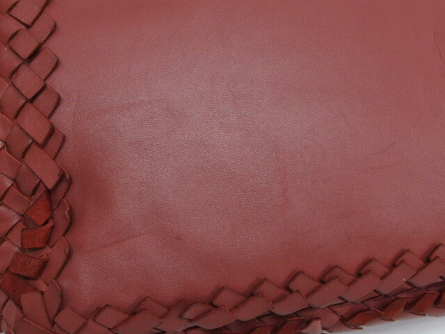 Bottega Veneta Intrecciato Shoulder Bag Bordeaux [Free Shipping! 】【No cash on