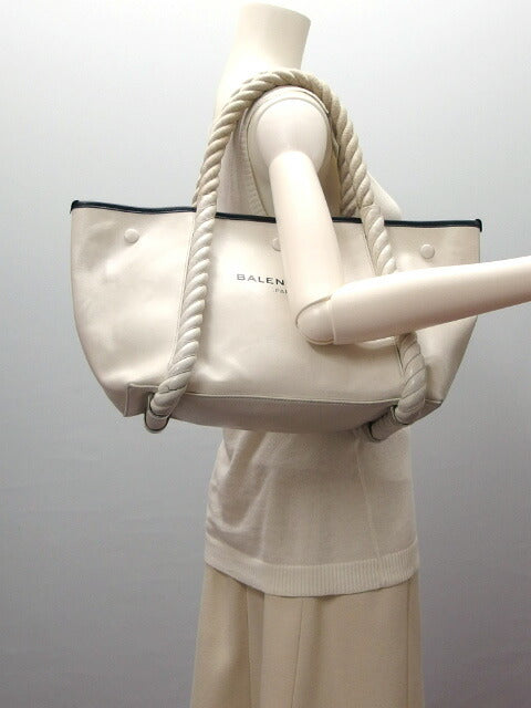 Balenciaga rope handle navy cabbage tote bag off-white [Free shipping! 】【No