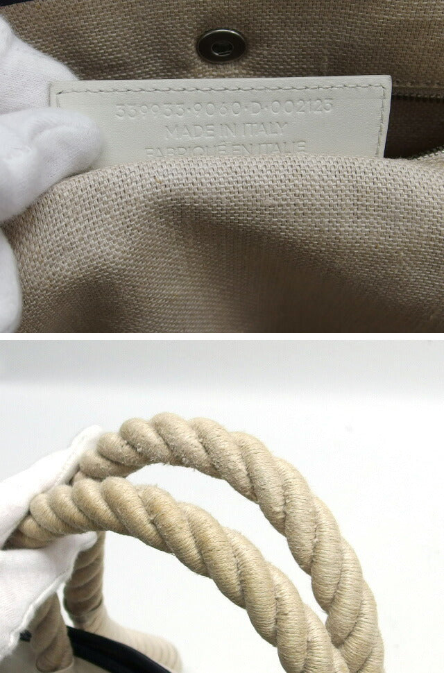 Balenciaga rope handle navy cabbage tote bag off-white [Free shipping! 】【No