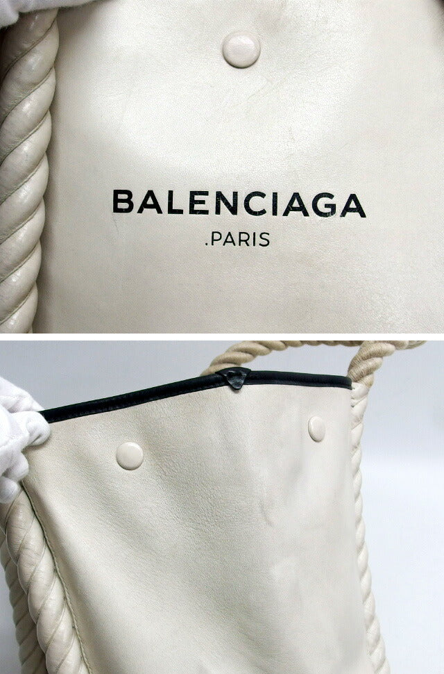 Balenciaga rope handle navy cabbage tote bag off-white [Free shipping! 】【No